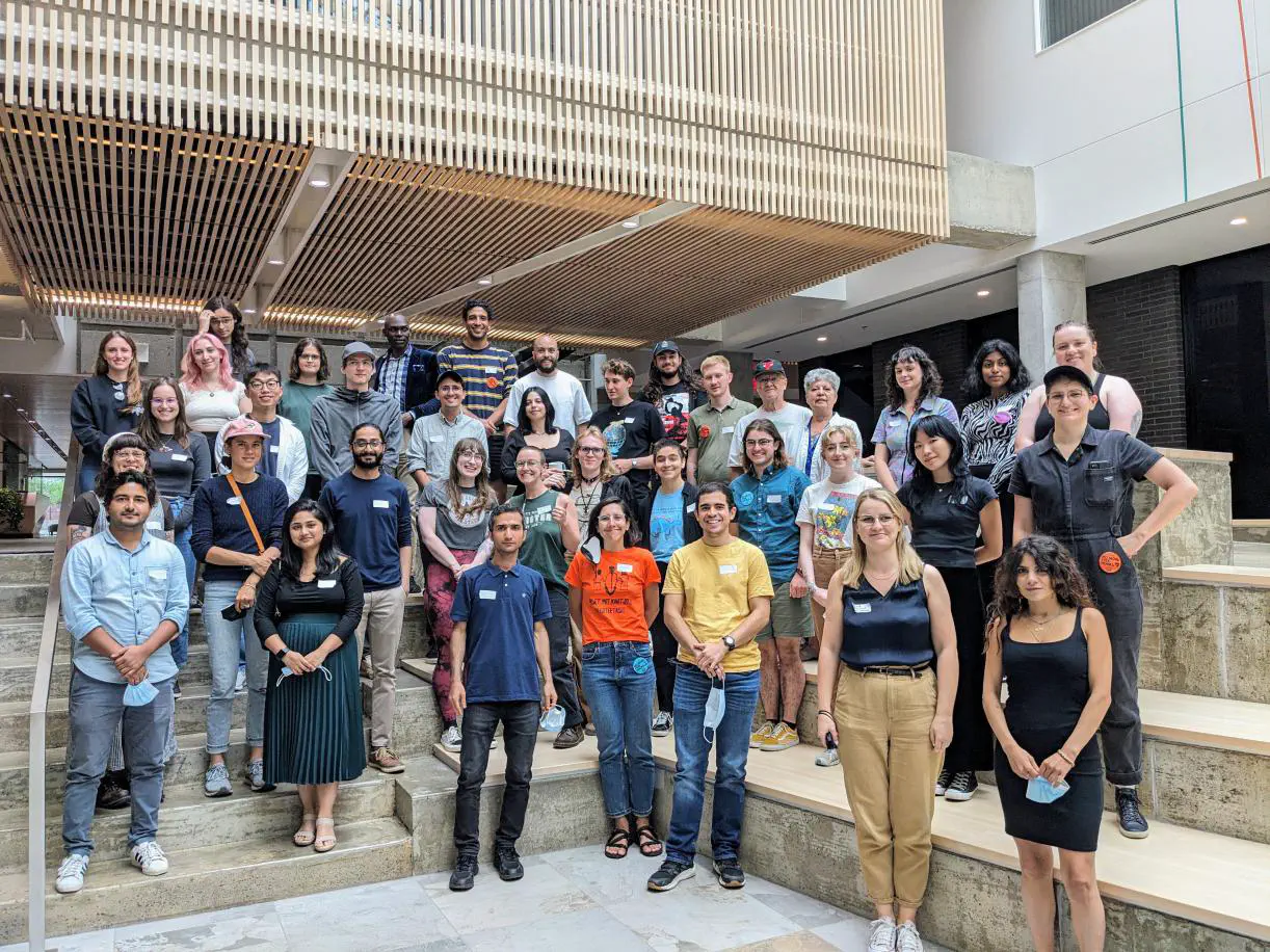 Photo of the AGSEM Delegates Council 2023-24 at a full-day organizer training held at the Confédération des syndicats nationaux (CSN) building in Montreal (August 27, 2023).