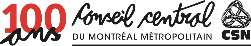 The 100 year anniversary logo of the Conseil central du Montréal métropolitain